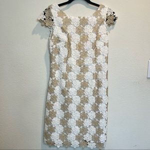 Gold and White Lilly Pulitzer Shift Dress